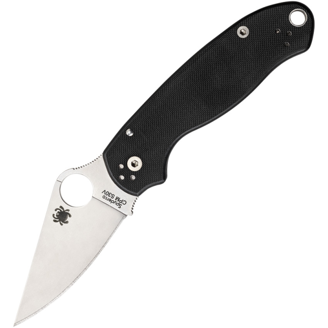 Spyderco Para 3 Stainless Blade Folding Knife - Black (C223GP)