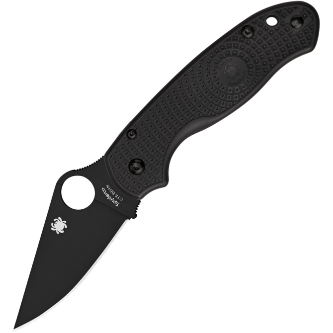 Spyderco Para 3 Lightweight Black Blade Folding Knife - Black (C223PBBK)