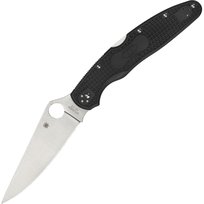 Spyderco Police Lightweight Folding Knife - Black (C07PBK4)