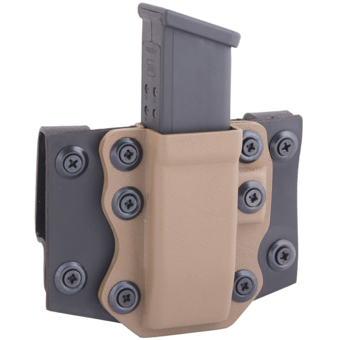 Doubletap OWB 9 mm Mag Pistol Superwings Holster - Glock / HK USP - Coyote