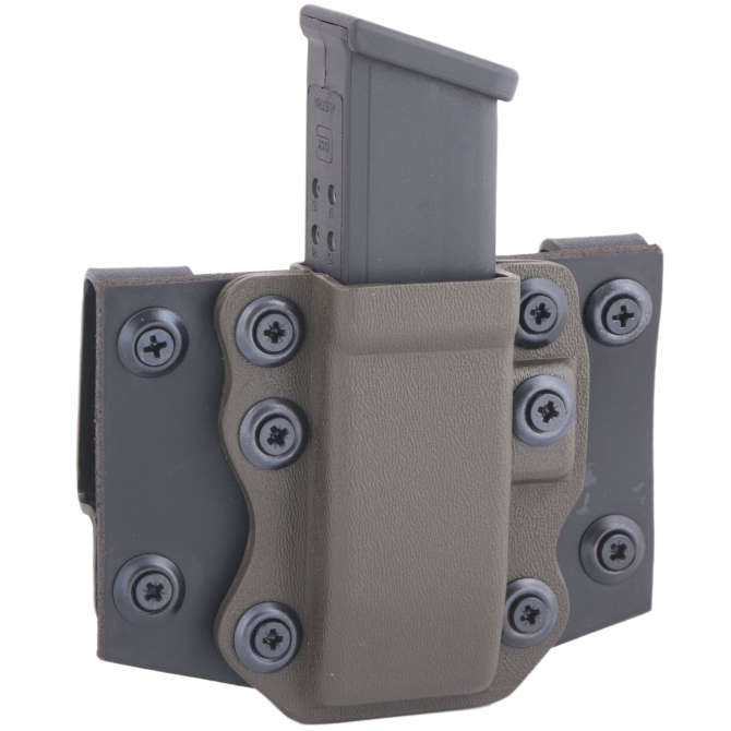 Doubletap OWB 9 mm Mag Pistol Superwings Holster - Glock / HK USP - Olive