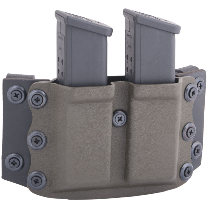 Doubletap OWB 9 mm Mag Pistol Superwings Double Holster - Glock / HK USP - Olive