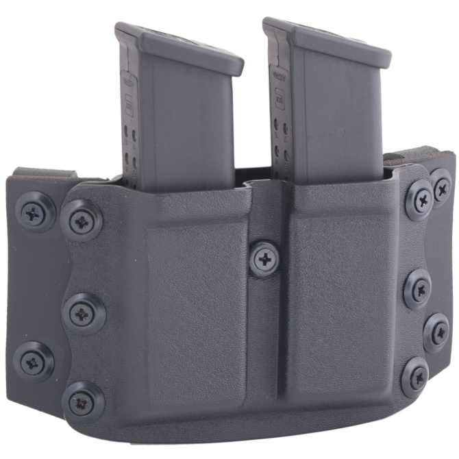 Doubletap OWB 9 mm Mag Pistol Superwings Double Holster - Glock / HK USP - Black