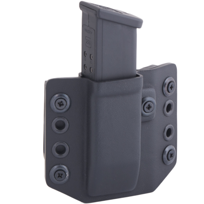 Doubletap OWB 9 mm Mag Pistol Solid Holster - Glock / HK USP - Black