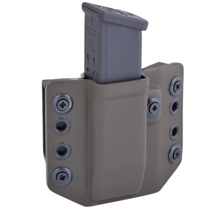 Doubletap OWB 9 mm Mag Pistol Solid Holster - Glock / HK USP - Olive