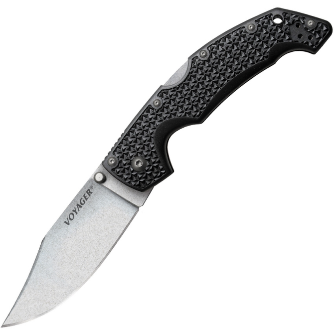 Cold Steel Voyager Large Clip Point Plain Edge Folding Knife (29AC)