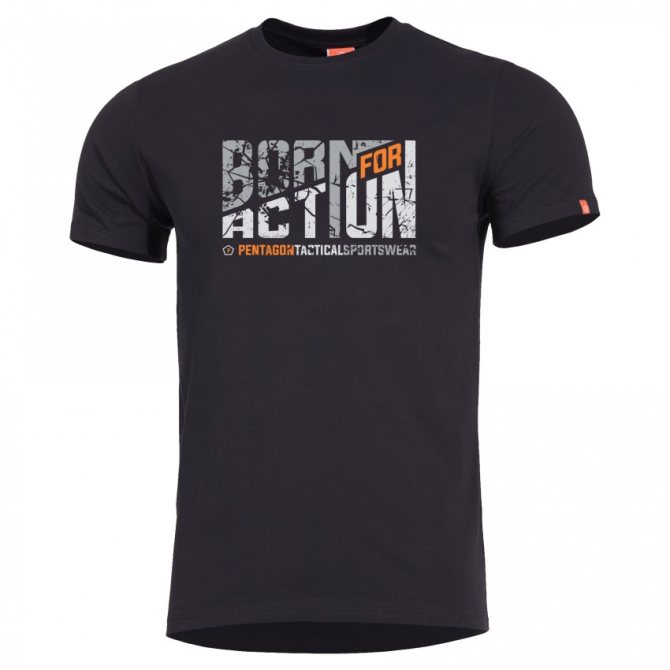 Pentagon Ageron Born For Action T-Shirt - Black (K09012BA-01)