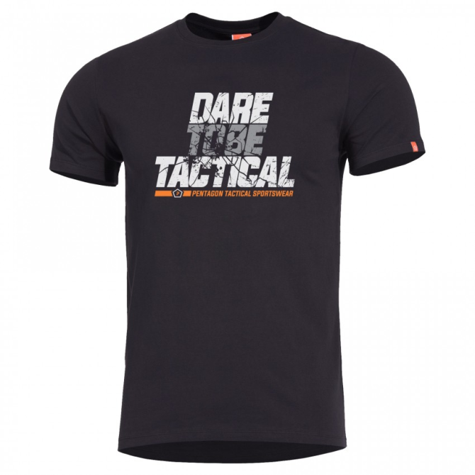 Pentagon Ageron Dare To Be Tactical T-Shirt - Black (K09012-DT-01)