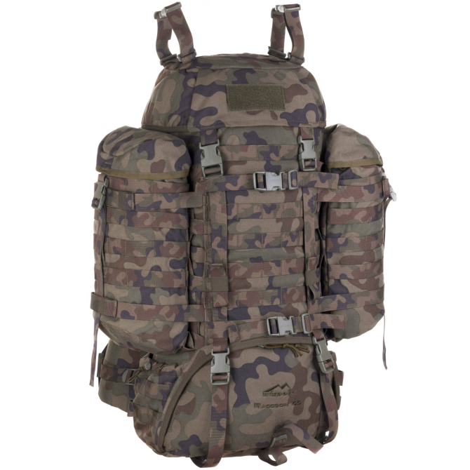 Wisport Raccoon 65l Full Camo Backpack - PL Woodland / wz.93