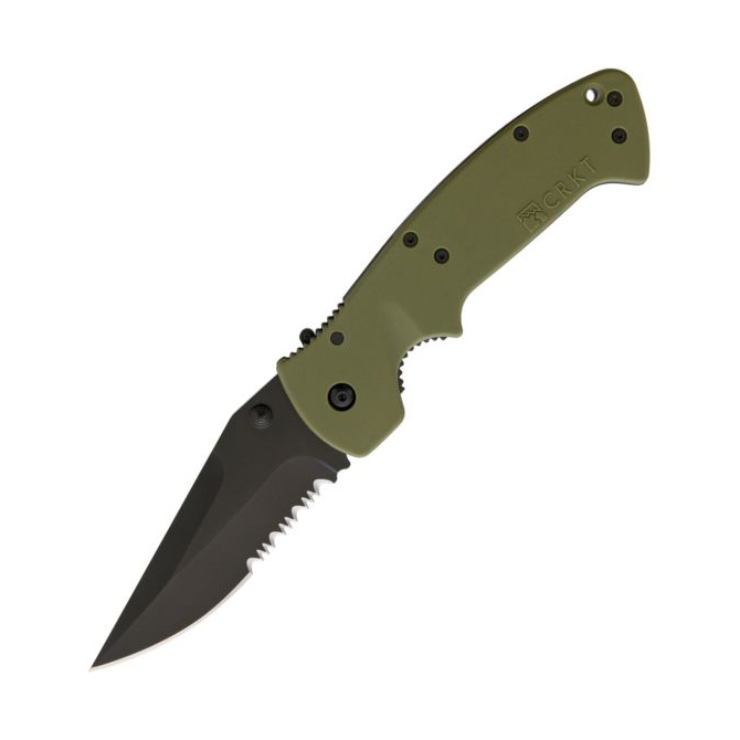 CRKT Crawford Kasper Folding Knife - Combo Edge Satin (6783SZ)