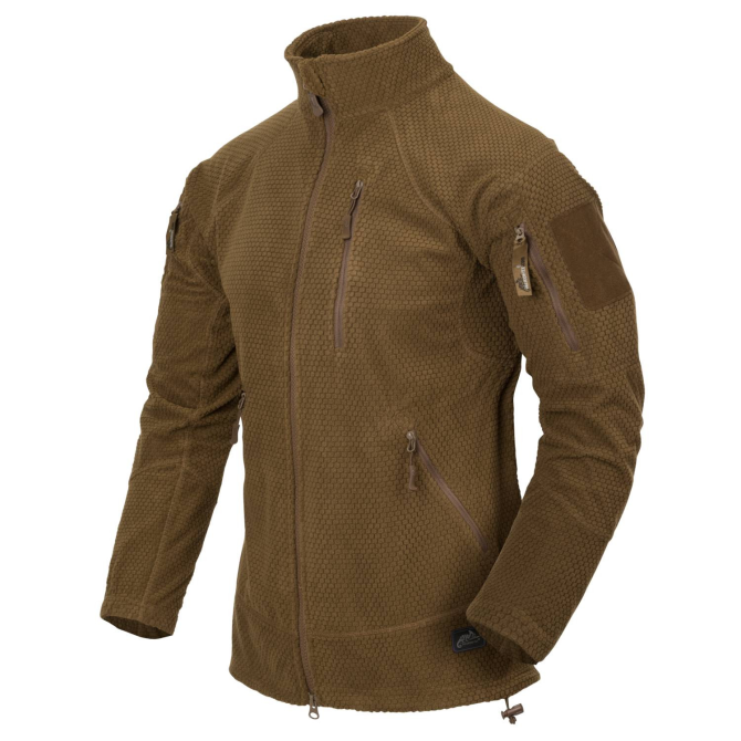 Helikon Alpha Tactical Grid Fleece Jacket - Coyote