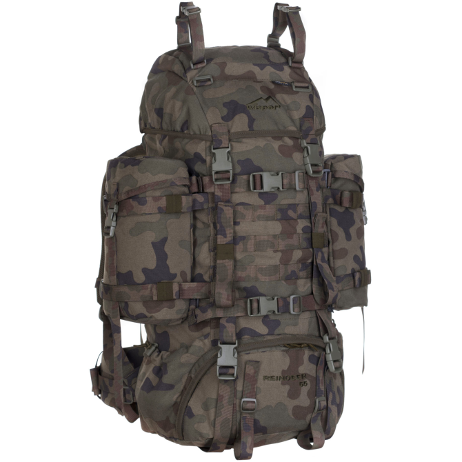 Wisport Reindeer 55l Full Camo Backpack - PL Woodland / wz.93