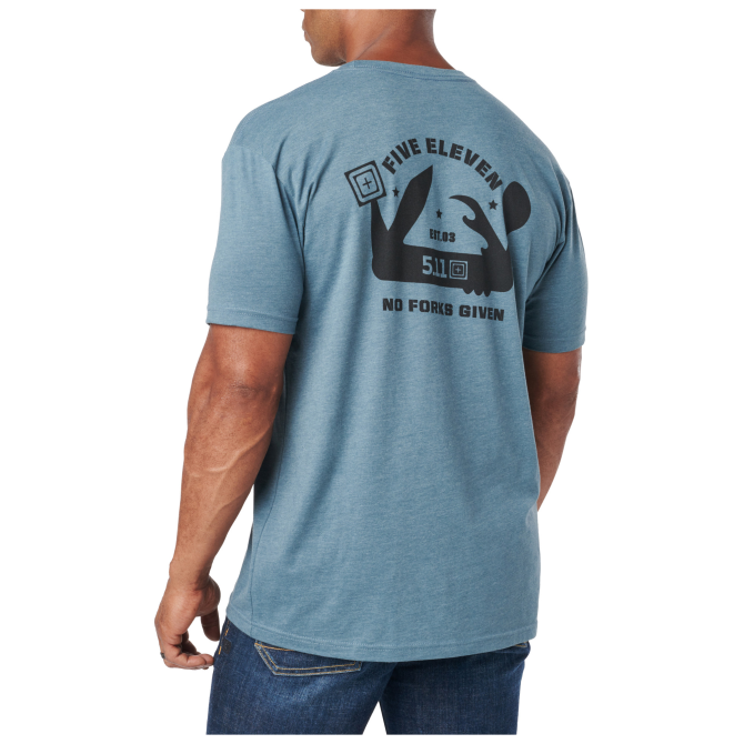 5.11 No Forks Given T-shirt - Light Blue Heather (41243ZQ-769)