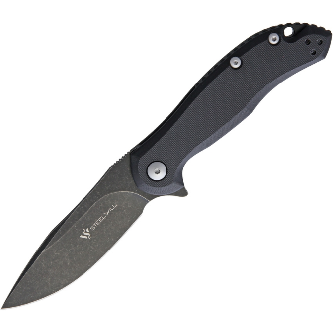 Steel Will Lanner D2 Folding Knife - Black (F35M-09)