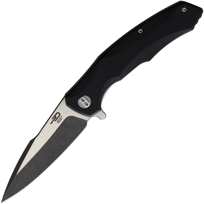 Bestech Warwolf G10 Two Tone Folding Knife - Black (BG04A-2)