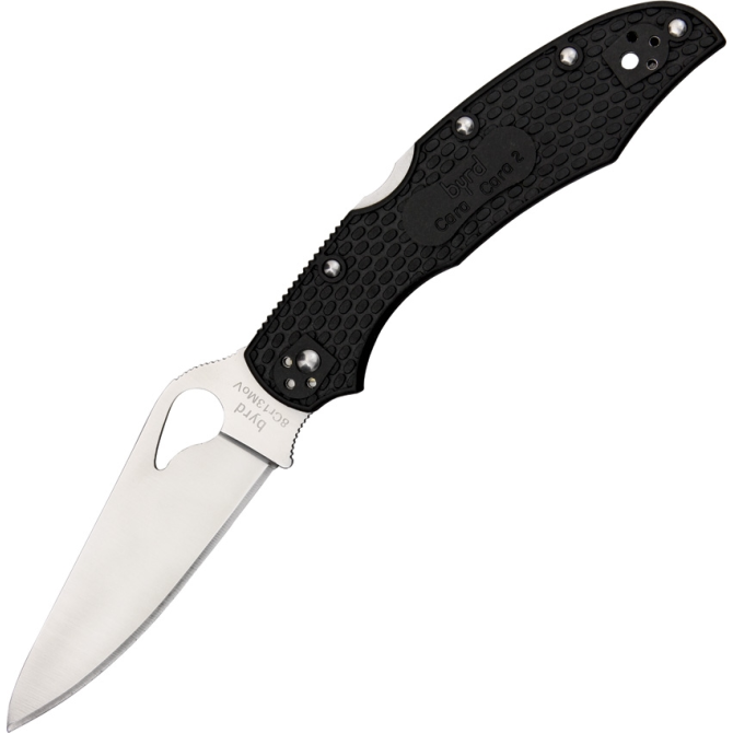 Spyderco Byrd Cara Cara 2 FRN Folding Knife - Black (BY03PBK2)