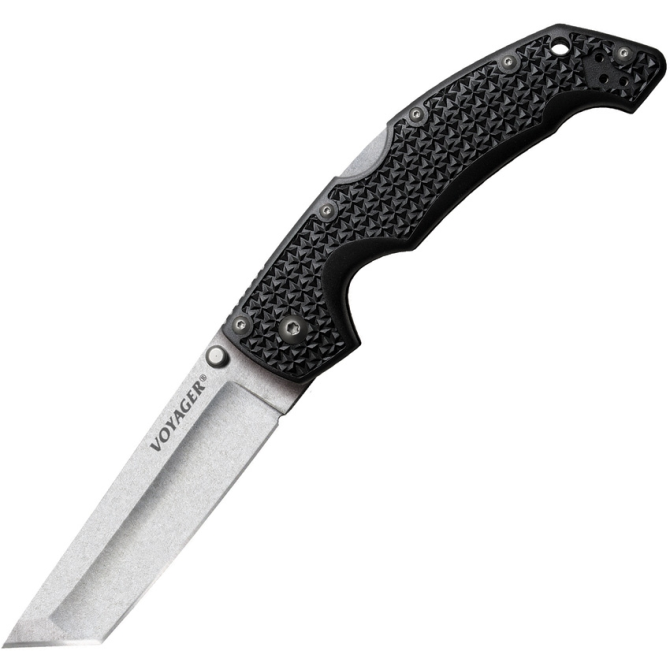 Cold Steel Voyager Large Tanto Plain Edge Folding Knife (29AT)