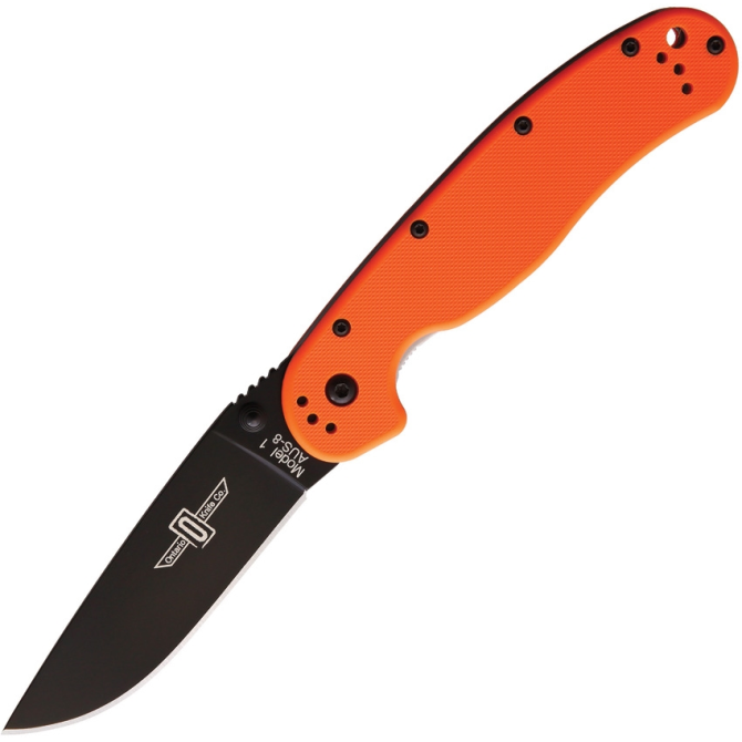 Ontario RAT-1 Folder Black Plain Orange - 8846OR