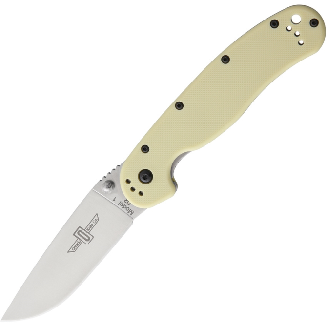 Ontario RAT-1 D2 Folder Silver Plain Tan - 8867TN