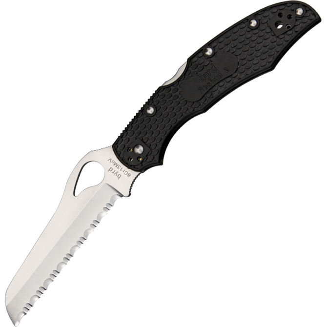 Spyderco Byrd Cara Cara 2 Rescue FRN Folding Knife - Black (BY17SBK2)