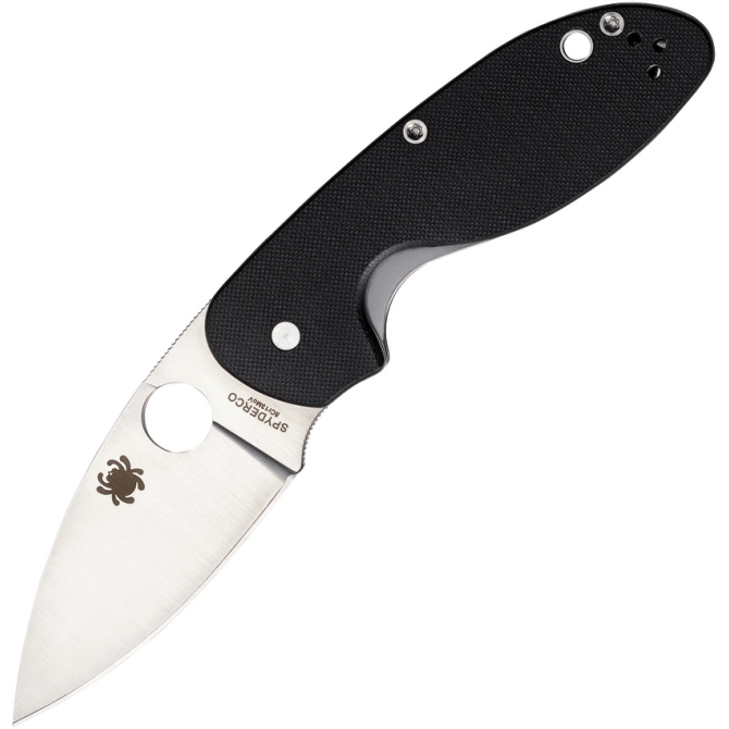 Spyderco Efficient Black G10 Plain Edge Knife (C216GP)