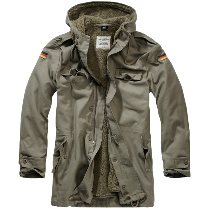 Brandit BW Parka Flag Jacket - Olive (3163-1)