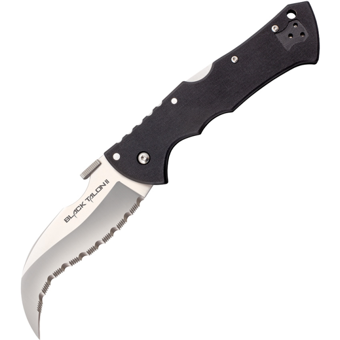 Cold Steel Black Talon II Serrated S35VN Folding Knife (CS22BS)