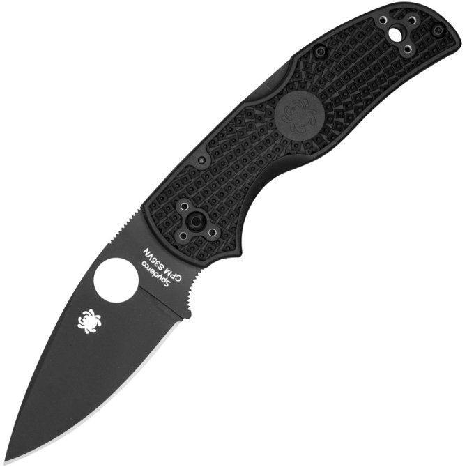 Spyderco Native 5 Black DLC Plain Folding Knife (C41PBBK5)