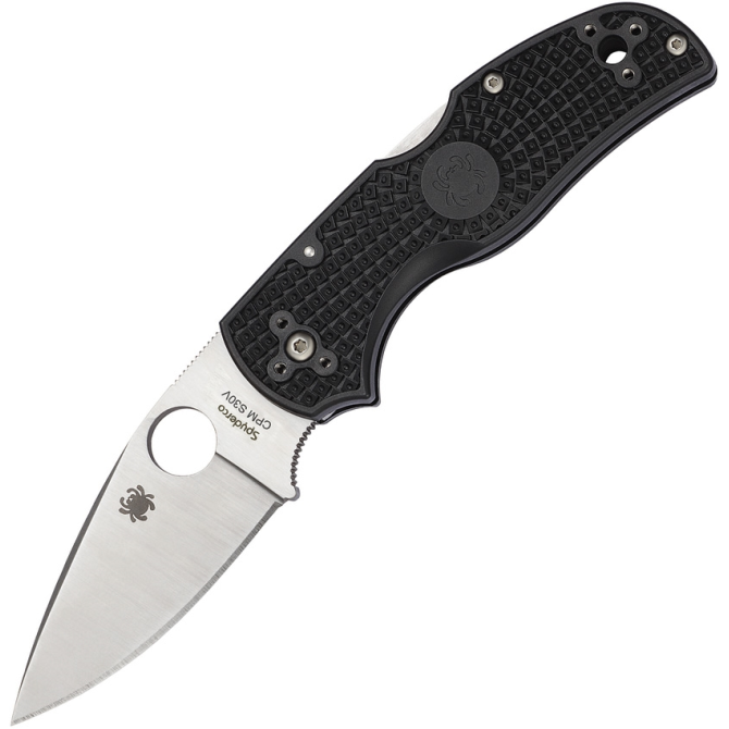 Spyderco Native 5 Plain Folding Knife - Black (C41PBK5)