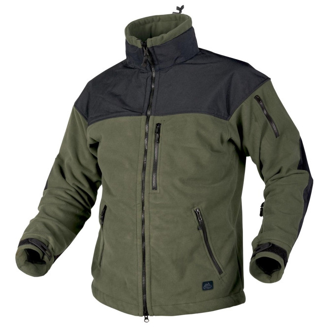 Helikon Classic Army Fleece Jacket Windblocker – Olive/Black