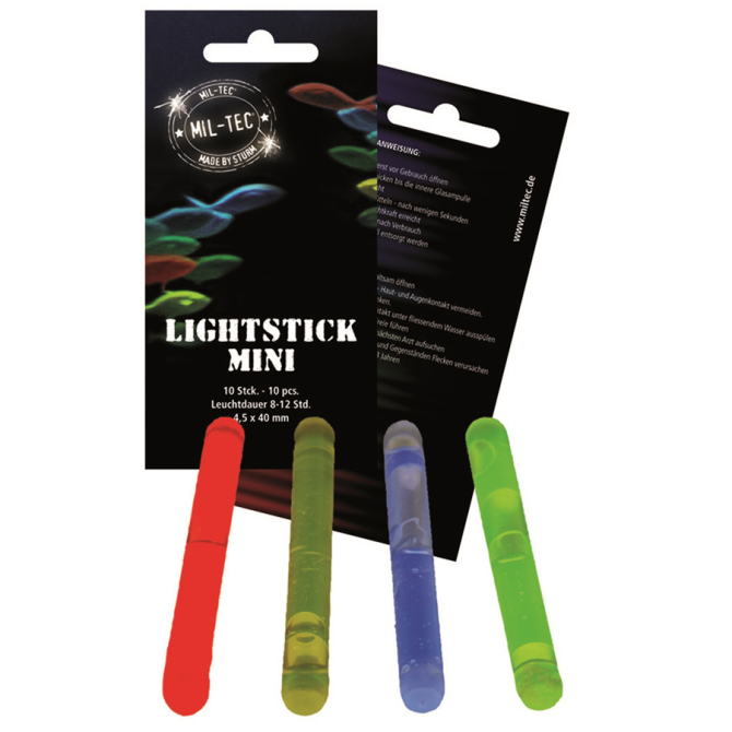 Mil-Tec Lightstick Mini 4 cm - 10 pcs - Red (14931510)