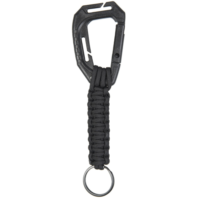 Mil-Tec Paracord Keyholder With MOLLE Carabiner - Black (15908002)