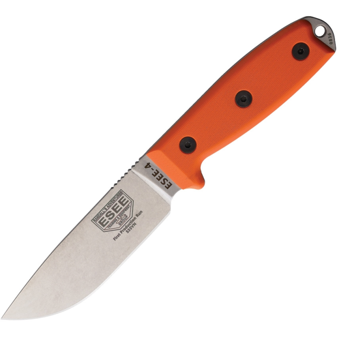 ESEE Model 4 S35VN G10 Orange Plain Edge Knife (4P35V-OR)