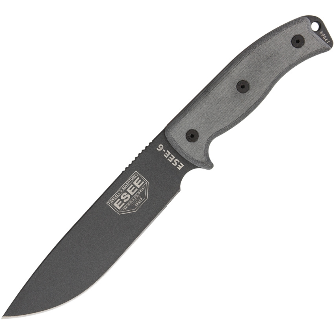 ESEE Model 6 Tactical Gunsmoke Gray Plain Edge Knife (6P-TG)