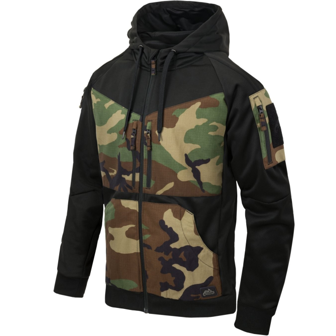 Helikon Rogue Hoodie (FullZip) - Black / US Woodland