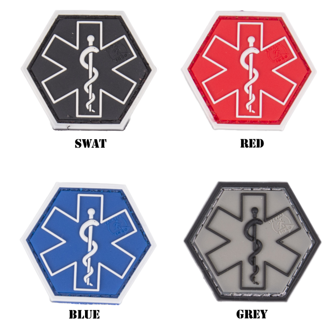 JTG 3D Rubber Patch - Hexagon Paramedic