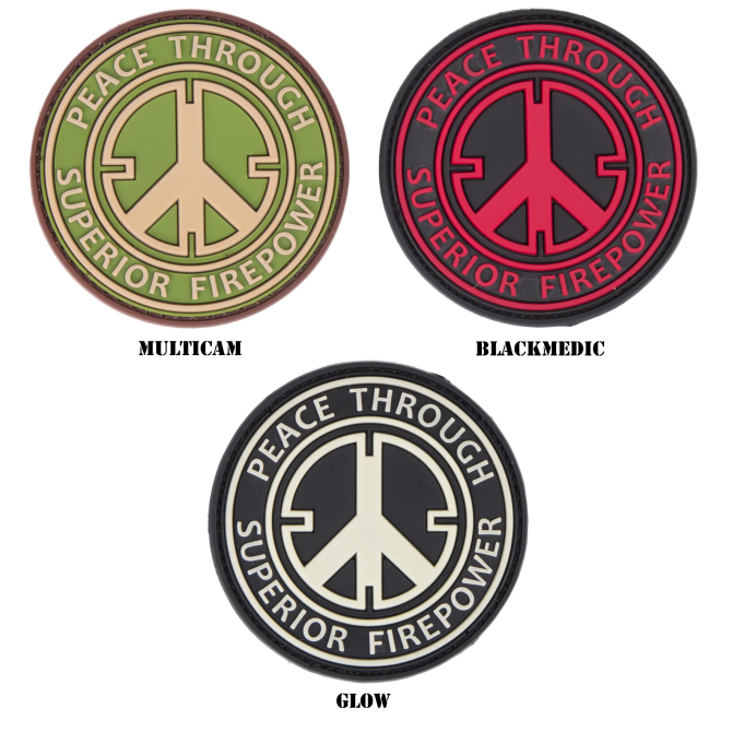 JTG 3D Rubber Patch - Peace Through Superior Firepower