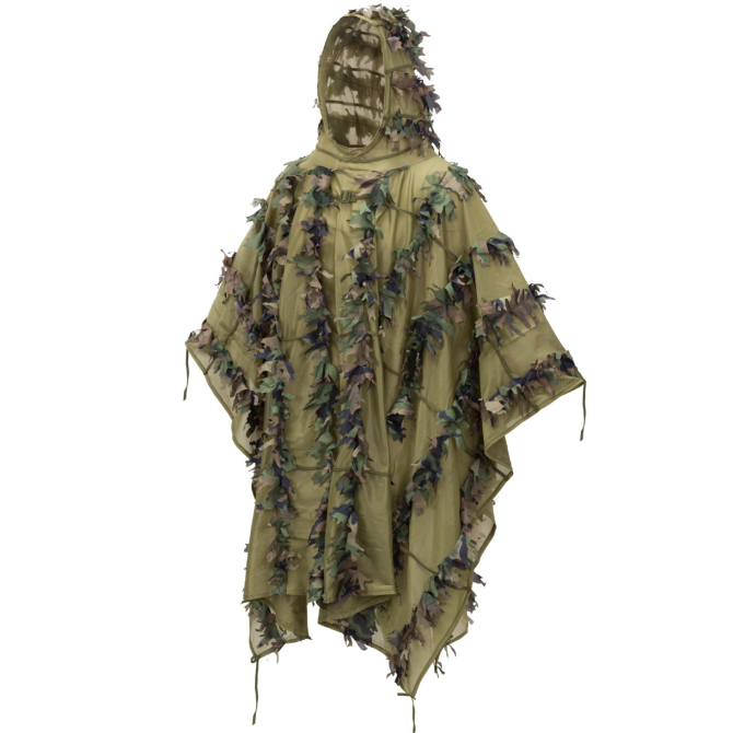 Helikon Leaf Ghillie Poncho - US Woodland