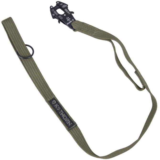 K9 THORN KONG Frog Double Handle Dog Leash - Olive