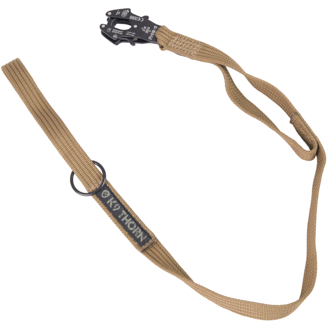 K9 THORN KONG Frog Double Handle Dog Leash - Coyote