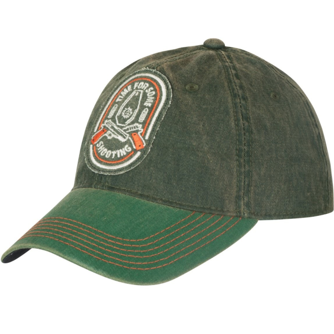 Helikon Snapback DWC Shooting Time Cap - Dirty Washed Dark Green / Kelly Green