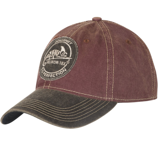 Helikon Snapback DWC Cap - Dirty Washed Maroon / Dirty Washed Black