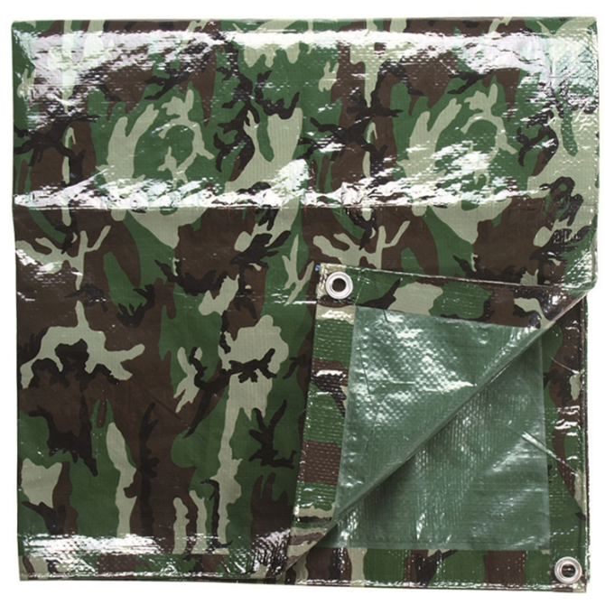 Mil-Tec Tarpaulin 190 x 300 cm Shelter - Woodland (14240020)