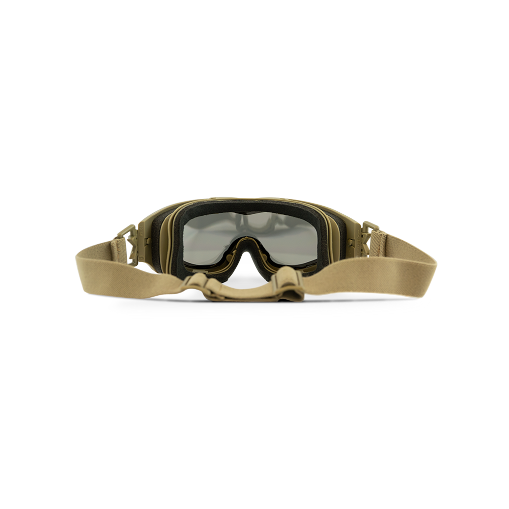 Wiley X Spear Dual Lens Tactical Goggles - Tan Frame - Grey/Clear/Light  Rust (SP293DLB)