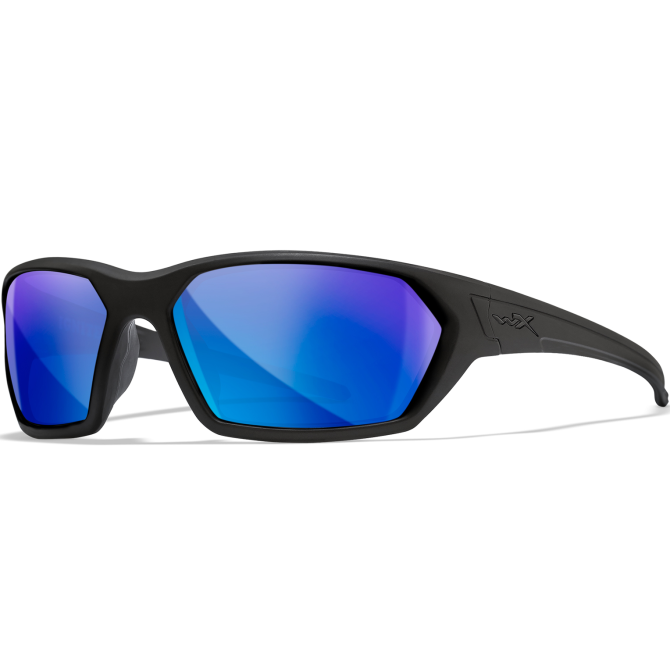 Wiley X Black OPS Ignite Ballistic Eyeshields - Black Frame - Polarized Blue Mirror (ACIGN09)