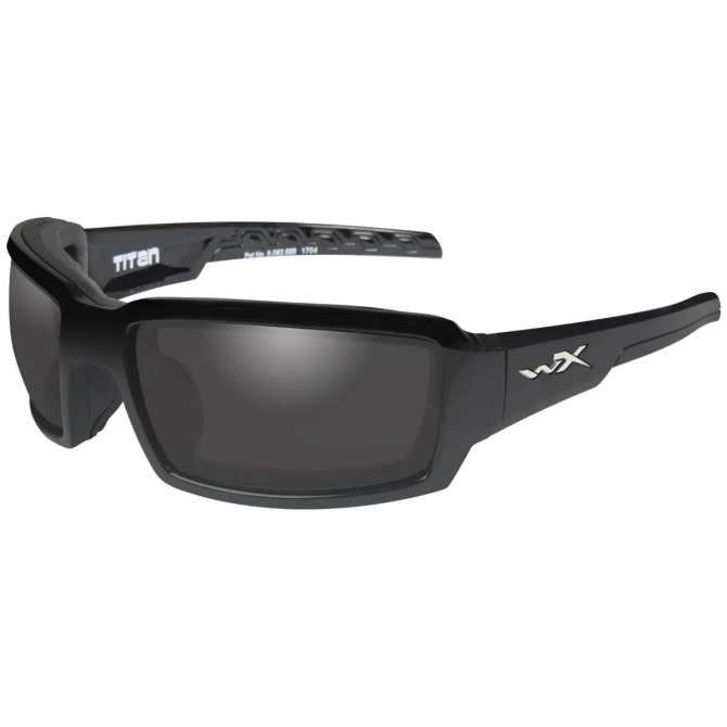 Wiley X Titan Ballistic Eyeshields - Black Frame - Polarized Smoke Grey (CCTTN08)