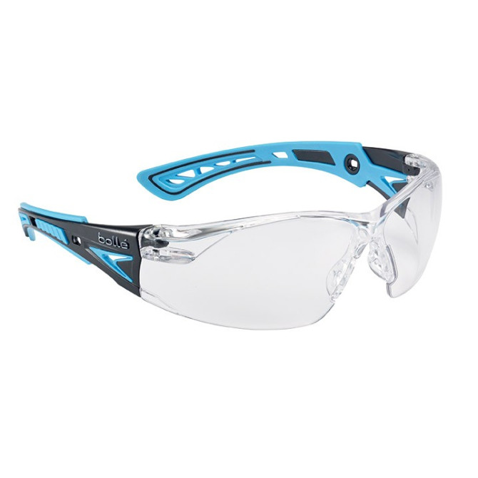 Bolle RUSH+ Safety Spectacles - Clear Lens - Blue (RUSHPPSIB)