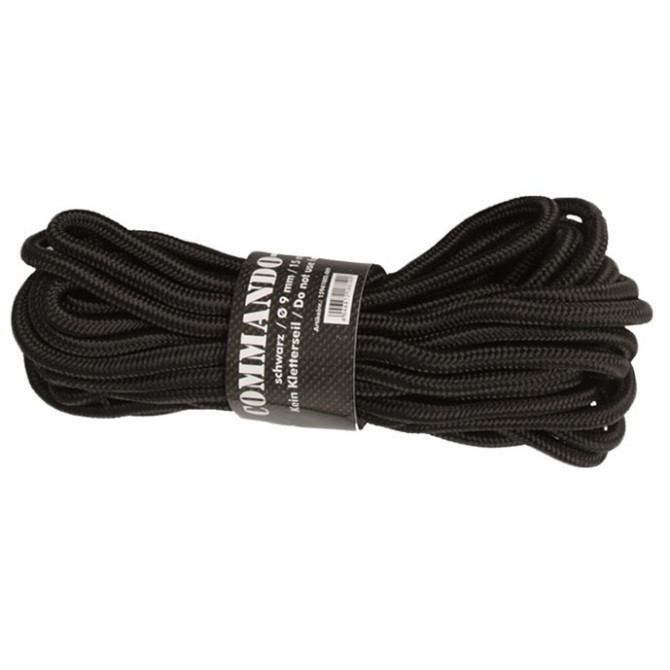 Mil-Tec Commando Rope 9 mm - Black