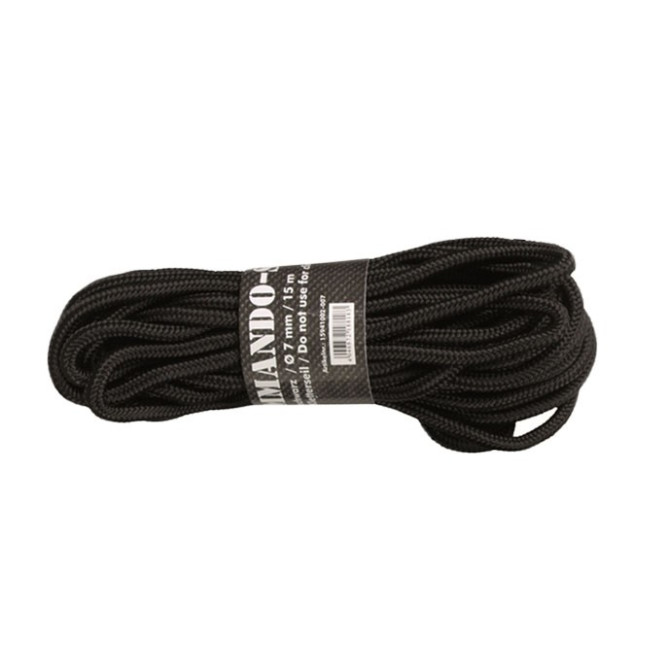 Mil-Tec Commando Rope 7 mm - Black