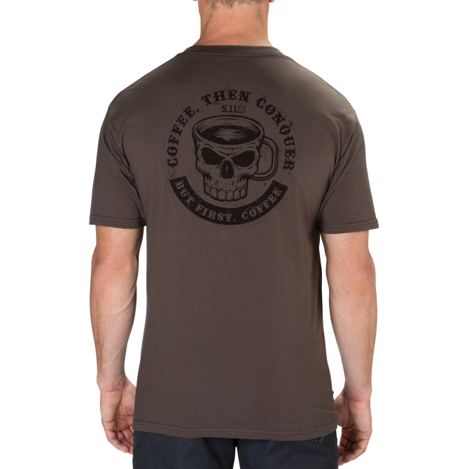 5.11 Coffee Then Conquer T-shirt - Brown (41243ABB-108)